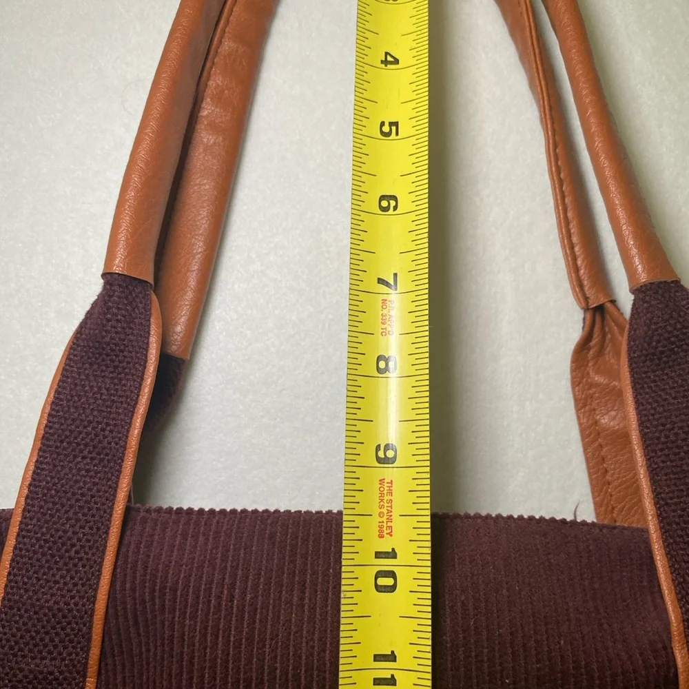DSW Brown and Maroon Burgundy Duffel Overnight Bag